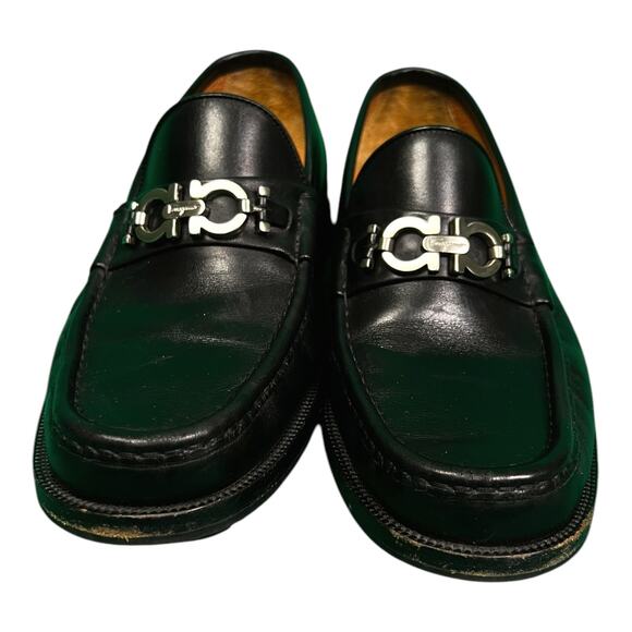 Salvatore Ferragamo Geneva 2 Black Size 8 Men\'s Loafers Luxury Work Office main image 9